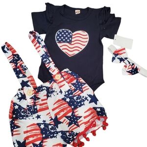 Red, White, & Blue Matching  Set Size 12 Months